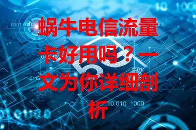 蜗牛电信流量卡好用吗？一文为你详细剖析