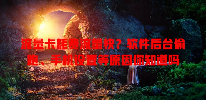 流量卡耗费流量快？软件后台偷跑、手机设置等原因你知道吗