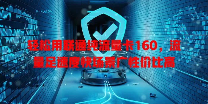 轻松用联通纯流量卡160，流量足速度快场景广性价比高