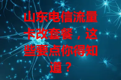 山东电信流量卡改套餐，这些要点你得知道？