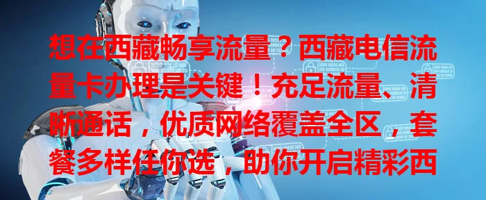 想在西藏畅享流量？西藏电信流量卡办理是关键！充足流量、清晰通话，优质网络覆盖全区，套餐多样任你选，助你开启精彩西藏之旅！