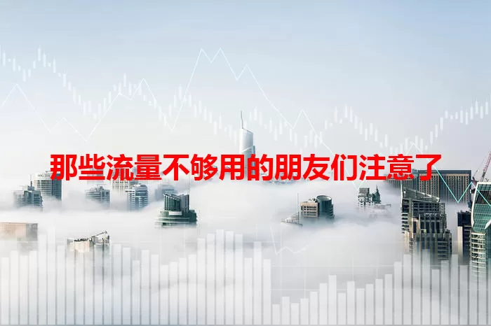 那些流量不够用的朋友们注意了