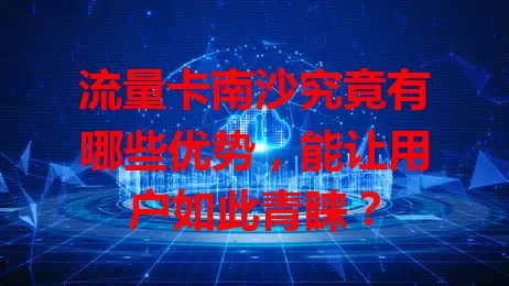 流量卡南沙究竟有哪些优势，能让用户如此青睐？