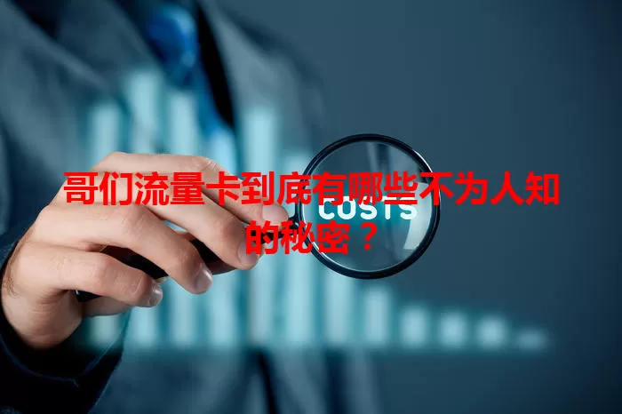 哥们流量卡到底有哪些不为人知的秘密？