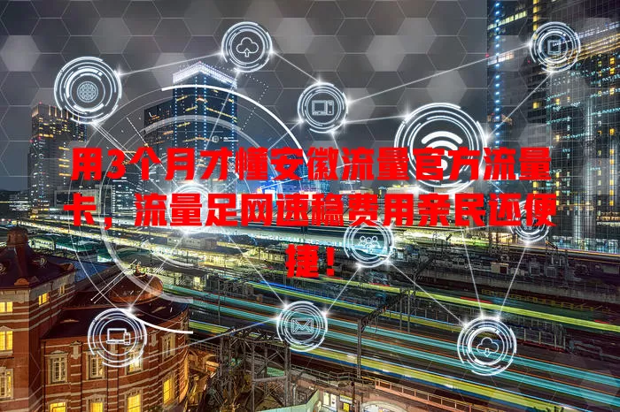 用3个月才懂安徽流量官方流量卡，流量足网速稳费用亲民还便捷！