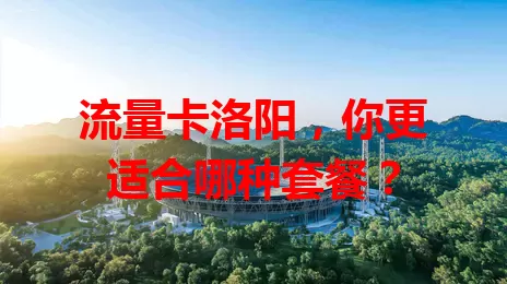流量卡洛阳，你更适合哪种套餐？
