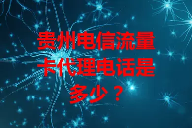 贵州电信流量卡代理电话是多少？