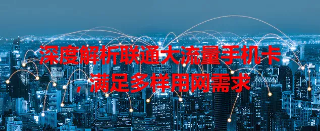 深度解析联通大流量手机卡，满足多样用网需求