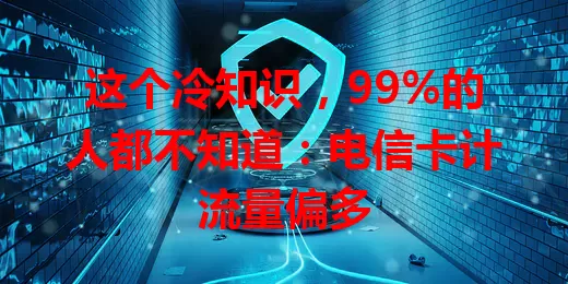 这个冷知识，99%的人都不知道：电信卡计流量偏多