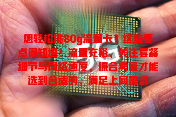 想轻松挑80g流量卡？这些要点得知道！流量充裕，关注套餐细节与网络速度，综合考量才能选到合适的，满足上网需求