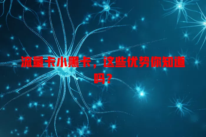 流量卡小黑卡，这些优势你知道吗？