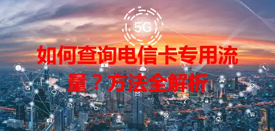 如何查询电信卡专用流量？方法全解析
