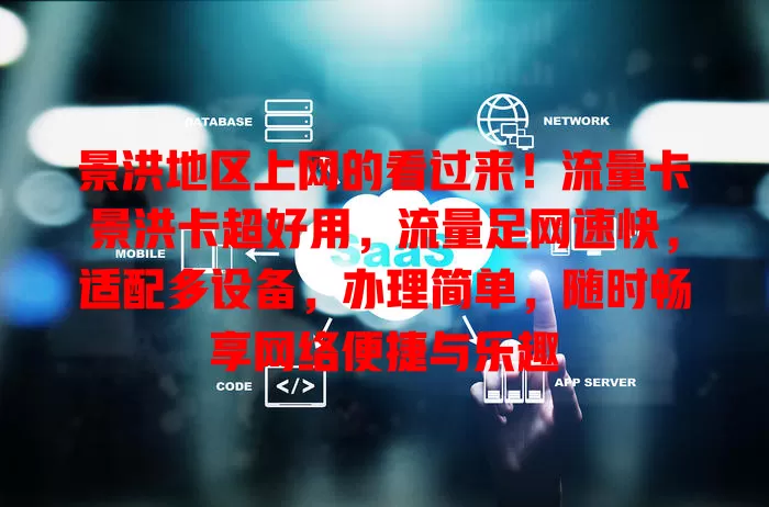 景洪地区上网的看过来！流量卡景洪卡超好用，流量足网速快，适配多设备，办理简单，随时畅享网络便捷与乐趣