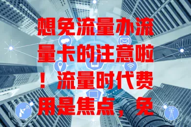 想免流量办流量卡的注意啦！流量时代费用是焦点，免流卡是好办法。选卡要关注套餐、覆盖范围和使用规则，按需选卡就能畅享网络，快来找到适合你的免流卡！