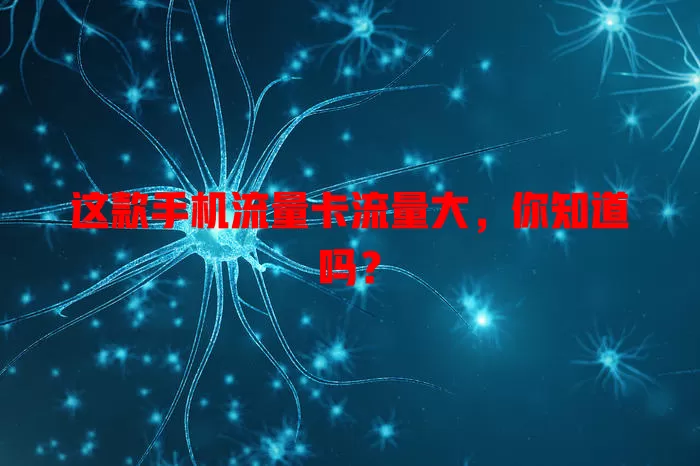 这款手机流量卡流量大，你知道吗？