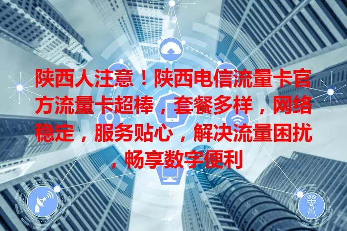 陕西人注意！陕西电信流量卡官方流量卡超棒，套餐多样，网络稳定，服务贴心，解决流量困扰，畅享数字便利