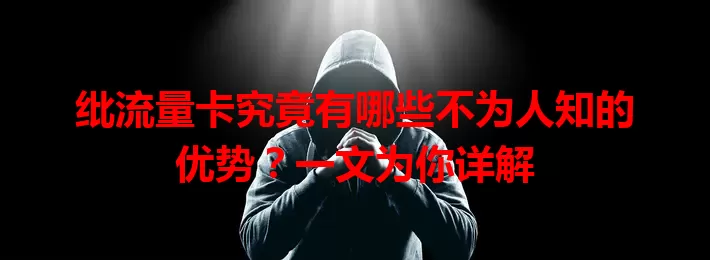 纰流量卡究竟有哪些不为人知的优势？一文为你详解