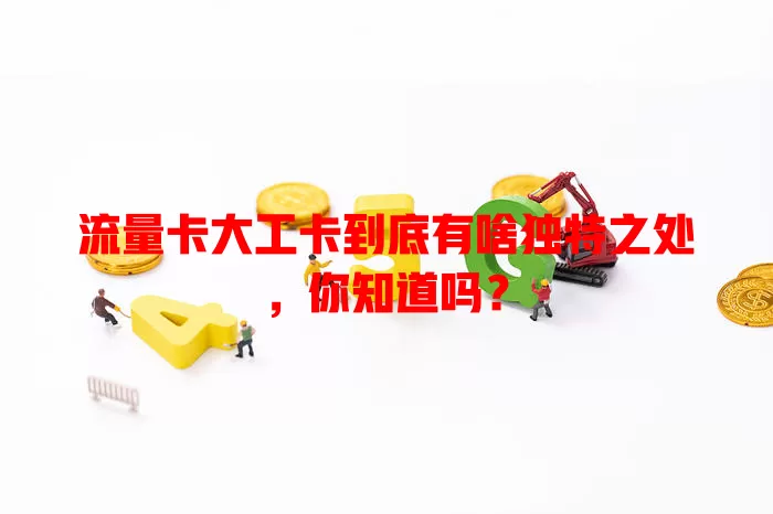 流量卡大工卡到底有啥独特之处，你知道吗？