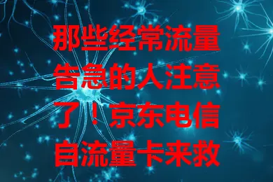 那些经常流量告急的人注意了！京东电信自流量卡来救急