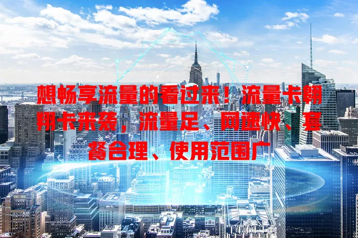 想畅享流量的看过来！流量卡翱翔卡来袭，流量足、网速快、套餐合理、使用范围广