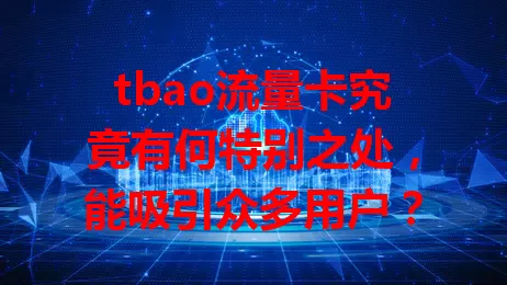 tbao流量卡究竟有何特别之处，能吸引众多用户？