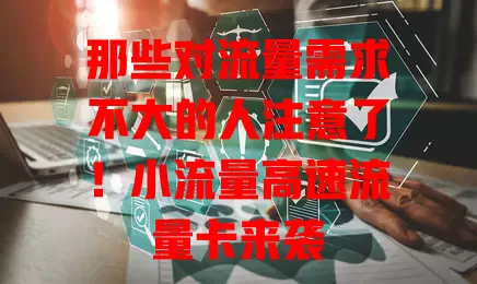 那些对流量需求不大的人注意了！小流量高速流量卡来袭