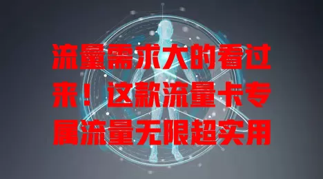 流量需求大的看过来！这款流量卡专属流量无限超实用