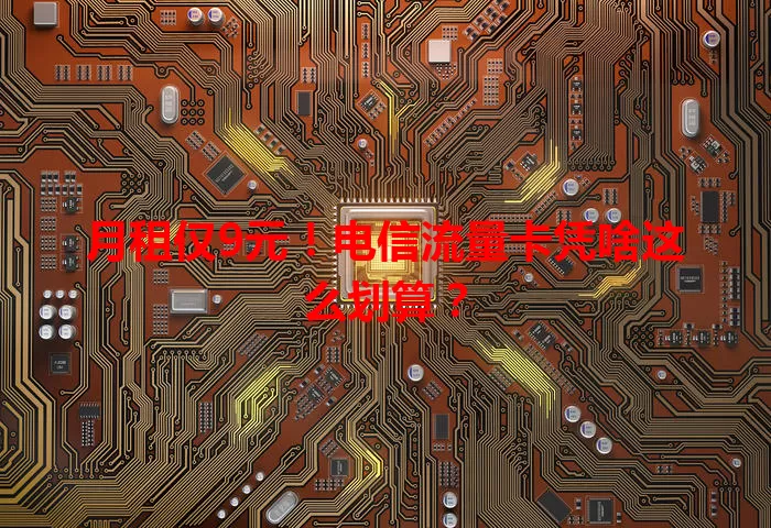 月租仅9元！电信流量卡凭啥这么划算？