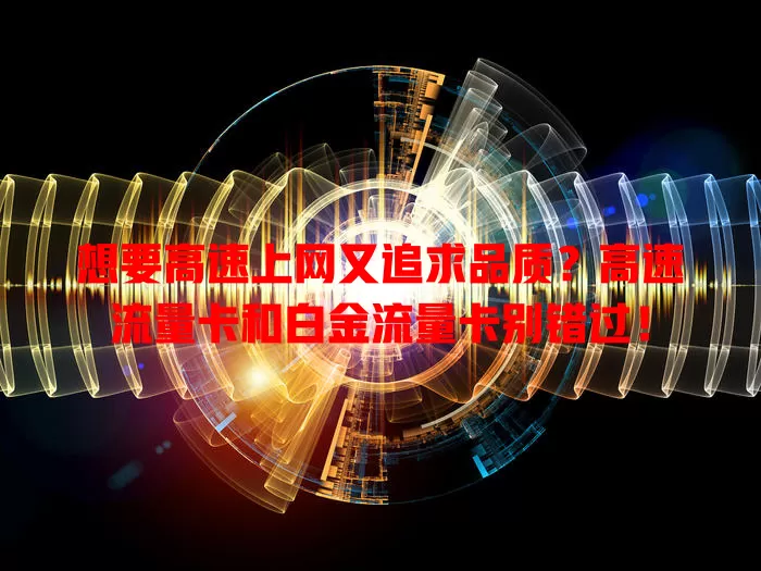 想要高速上网又追求品质？高速流量卡和白金流量卡别错过！