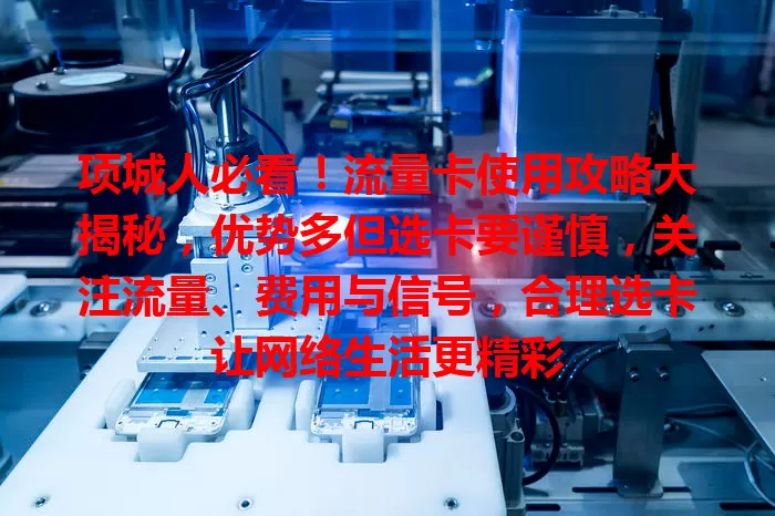 项城人必看！流量卡使用攻略大揭秘，优势多但选卡要谨慎，关注流量、费用与信号，合理选卡让网络生活更精彩