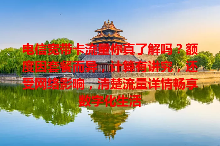 电信宽带卡流量你真了解吗？额度因套餐而异，计算有讲究，还受网络影响，清楚流量详情畅享数字化生活