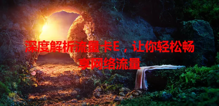深度解析流量卡E，让你轻松畅享网络流量