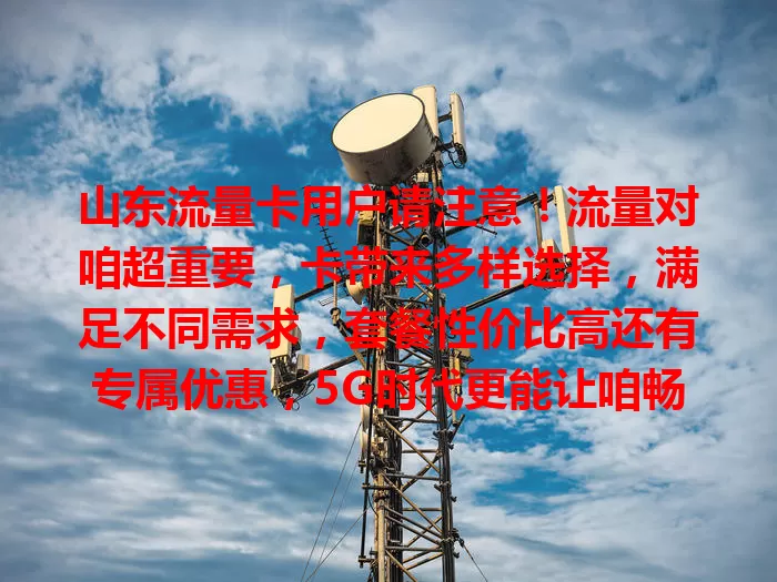 山东流量卡用户请注意！流量对咱超重要，卡带来多样选择，满足不同需求，套餐性价比高还有专属优惠，5G时代更能让咱畅享新娱乐，快选适合自己的流量卡！