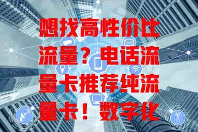 想找高性价比流量？电话流量卡推荐纯流量卡！数字化时代流量需求大，纯流量卡优势多，选卡要考量流量额度、网络稳定性和费用，知名品牌纯流量卡各有优势，助你畅享网络免流量焦虑