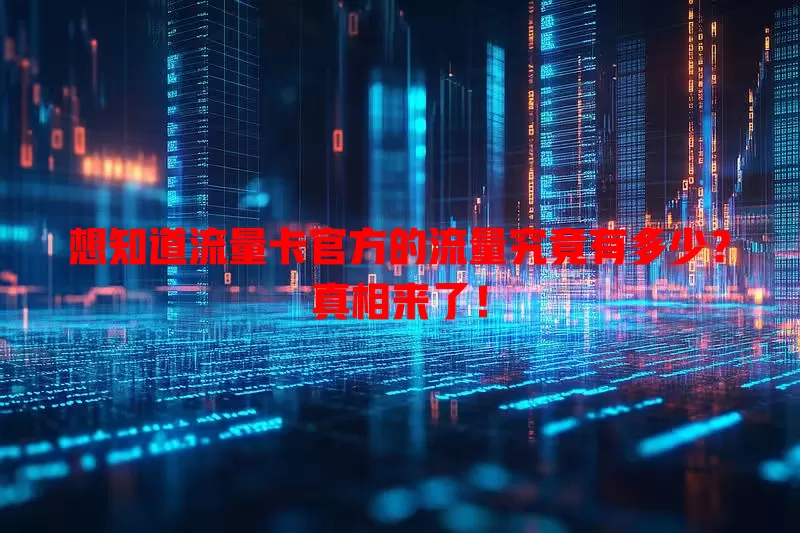 想知道流量卡官方的流量究竟有多少？真相来了！