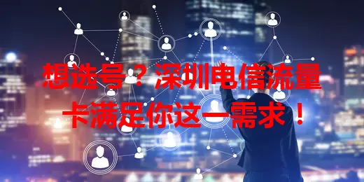 想选号？深圳电信流量卡满足你这一需求！