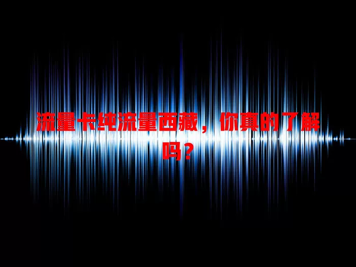 流量卡纯流量西藏，你真的了解吗？