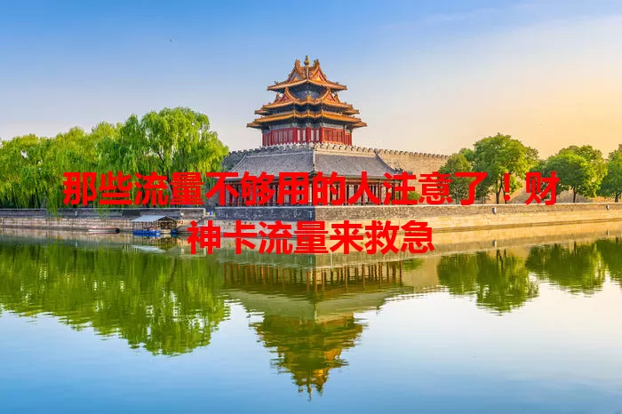 那些流量不够用的人注意了！财神卡流量来救急