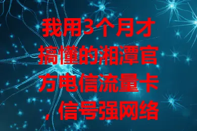 我用3个月才搞懂的湘潭官方电信流量卡，信号强网络稳，流量足费用合理，服务贴心售后无忧，还在愁选流量卡？快试试它！