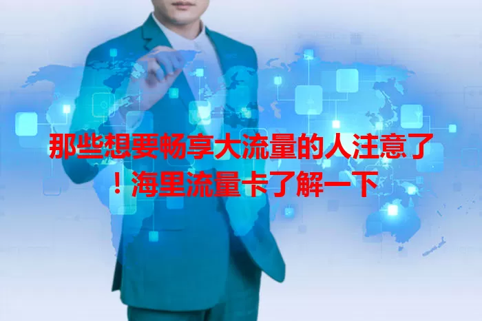 那些想要畅享大流量的人注意了！海里流量卡了解一下