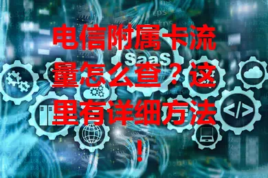 电信附属卡流量怎么查？这里有详细方法！