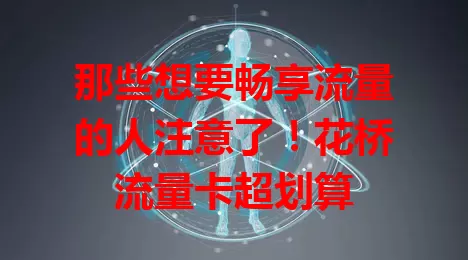 那些想要畅享流量的人注意了！花桥流量卡超划算