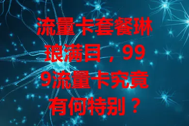 流量卡套餐琳琅满目，999流量卡究竟有何特别？
