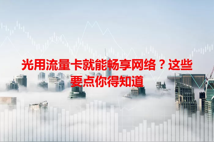 光用流量卡就能畅享网络？这些要点你得知道