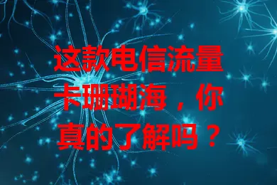 这款电信流量卡珊瑚海，你真的了解吗？