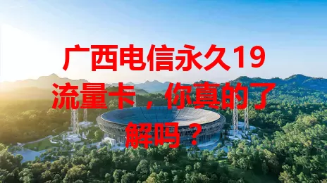 广西电信永久19流量卡，你真的了解吗？