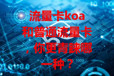 流量卡koa和普通流量卡，你更青睐哪一种？