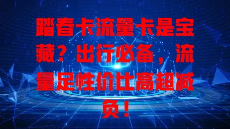 踏春卡流量卡是宝藏？出行必备，流量足性价比高超减负！