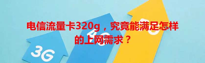 电信流量卡320g，究竟能满足怎样的上网需求？