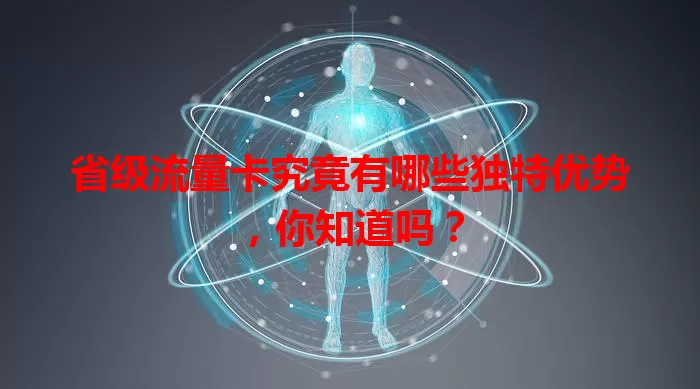 省级流量卡究竟有哪些独特优势，你知道吗？